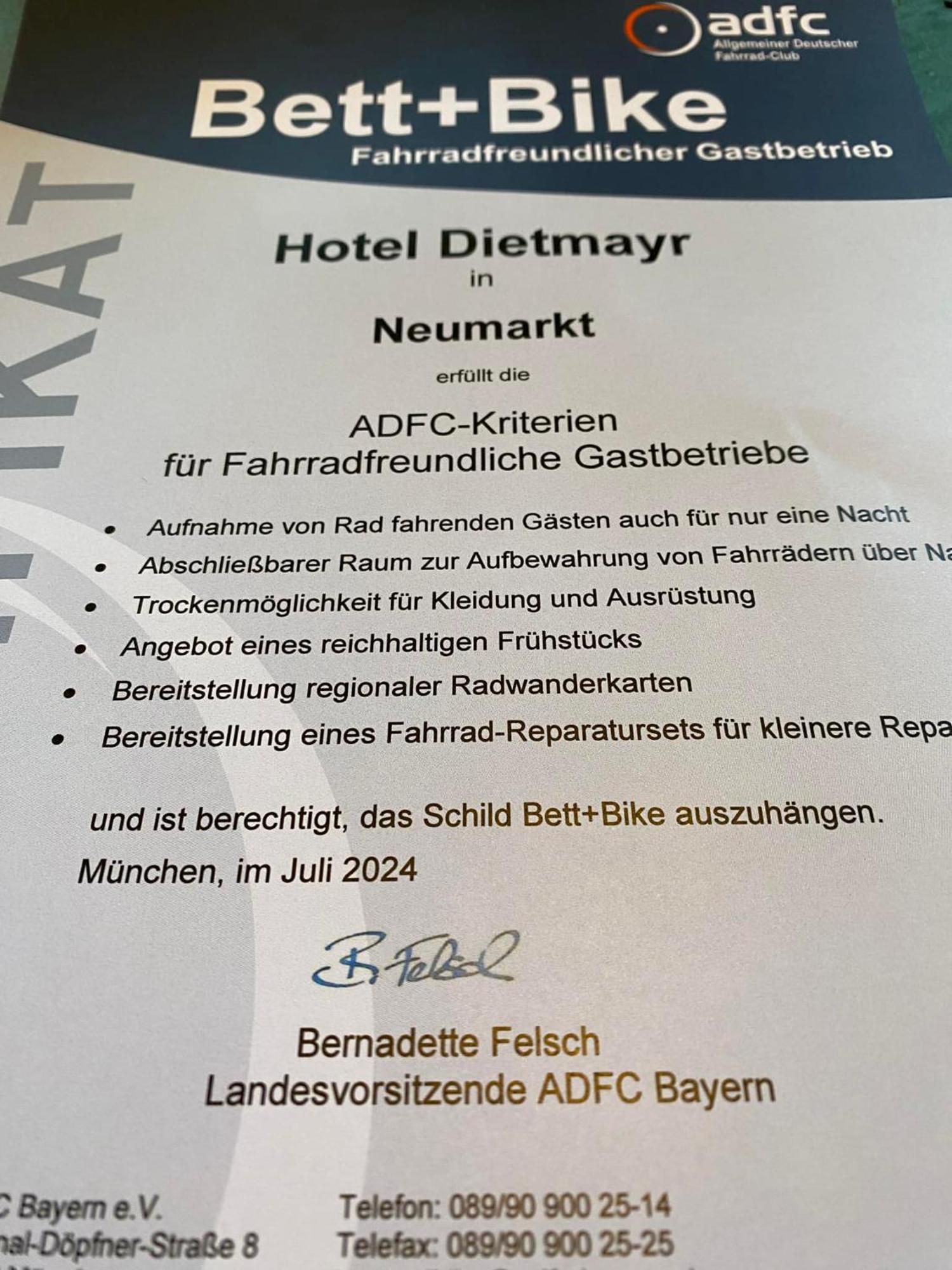 Hotel Dietmayr Neumarkt in der Oberpfalz Exterior photo